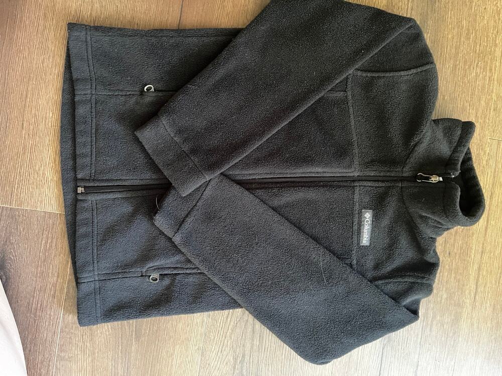 Columbia Kids Size S 8 Black Full Zip Fleece Jacket Outdoor